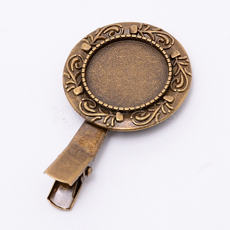 Zinc Alloy Alligator Hair Clip Findings PALLOY-WH0072-50AB-1