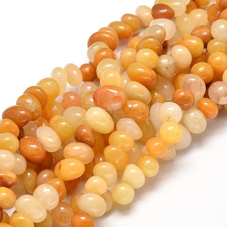 Natural Topaz Jade Gemstone Nuggets Bead Strands X-G-J337-30-1