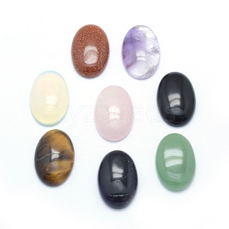 Natural & Synthetic Mixed Stone Cabochons G-P393-H-1