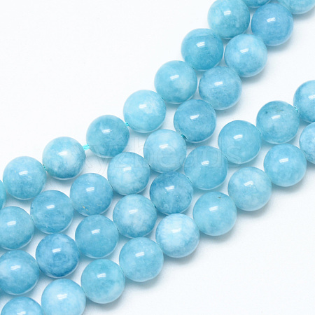 Natural Blue Quartz Beads Strands G-R345-12mm-29-1-1