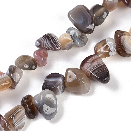 Natural Botswana Agate Nuggets Beads Strands G-B125-A11-01-1