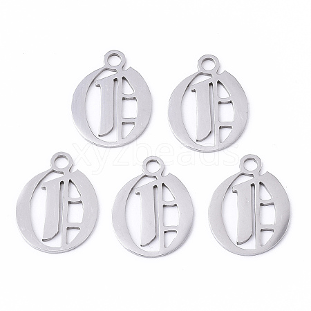 Tarnish Resistant 201 Stainless Steel Pendants STAS-N091-40O-1