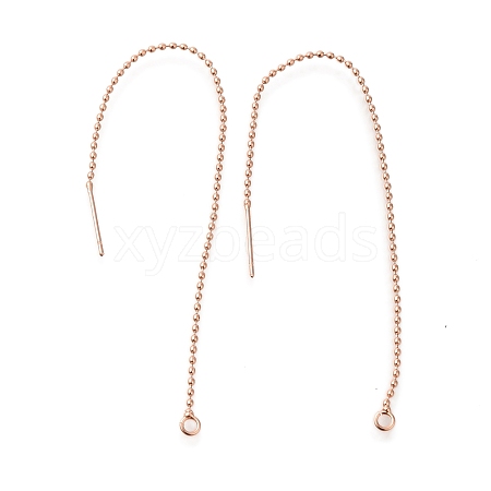 Rack Plating Brass Ear Wire KK-C081-08RG-1