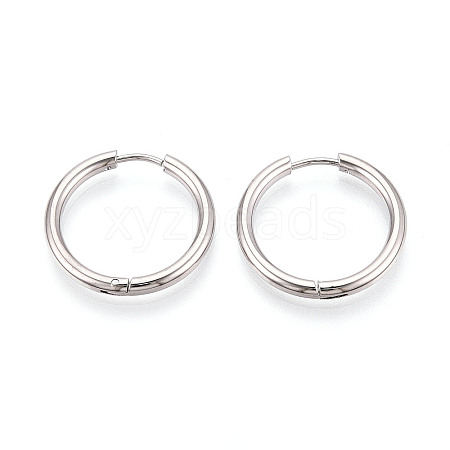304 Stainless Steel Hoop Earrings EJEW-T048-24D-P-1
