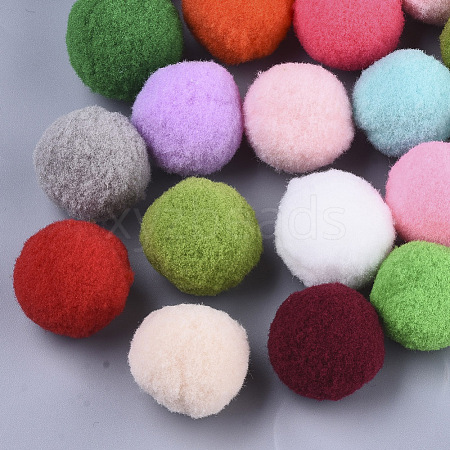 DIY Doll Craft Polyester High-elastic Pom Pom Ball AJEW-R093-02A-02-1