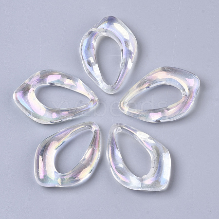 Transparent Acrylic Pendants X-PACR-R246-046-1