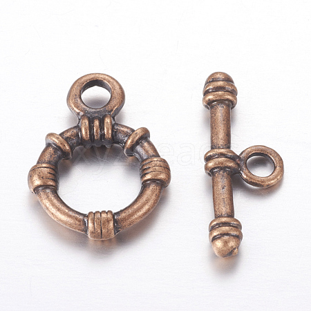 Tibetan Style Alloy Toggle Clasps X-RLF0715Y-1