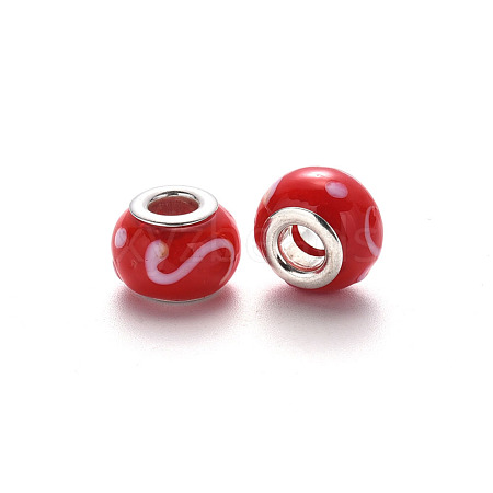 Handmade Lampwork European Beads LPDL-N001-033-B02-1