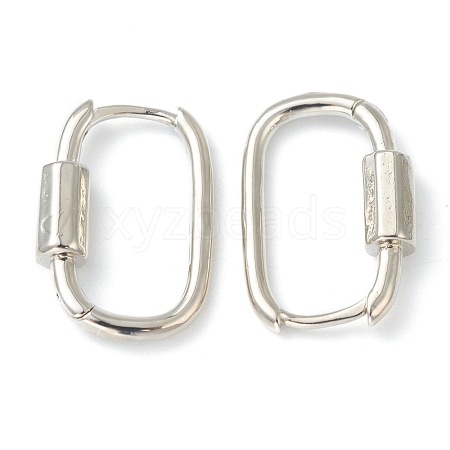 Brass Huggie Hoop Earrings EJEW-L234-028P-1