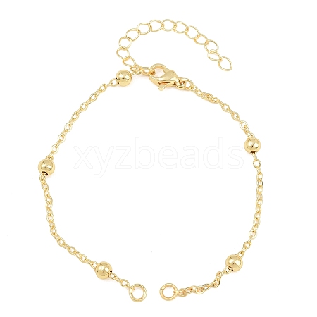 Brass Box Chain Bracelet Making KK-CBADBBF-03G-1