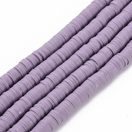 Handmade Polymer Clay Bead Strands X-CLAY-T002-6mm-58-1