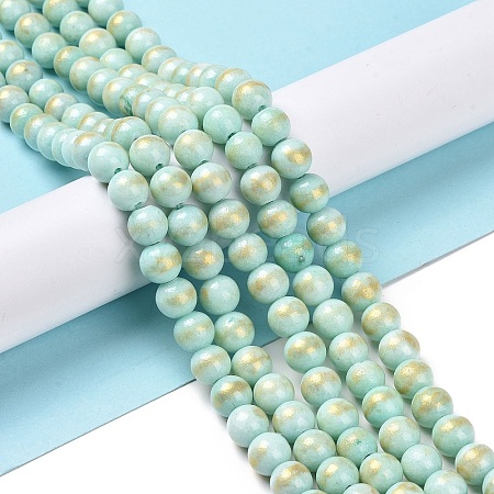 Natural Mashan Jade Beads Strands G-P232-01-K-8mm-1