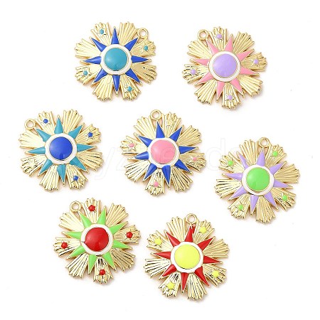 Brass Enamel Pendants KK-Q781-01G-1