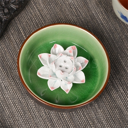 Flower Ceramics Incense Burners Holder PW-WGCF24E-09-1