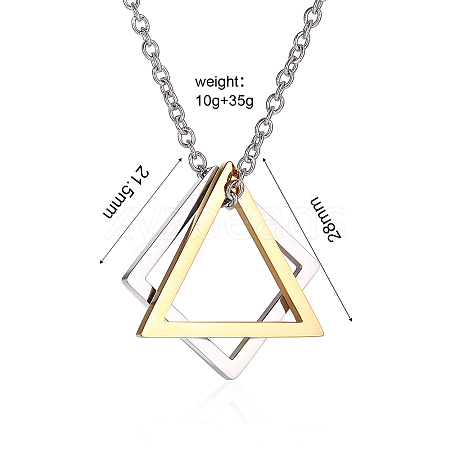 Simple Geometric Pendant Necklace TR3981-4-1