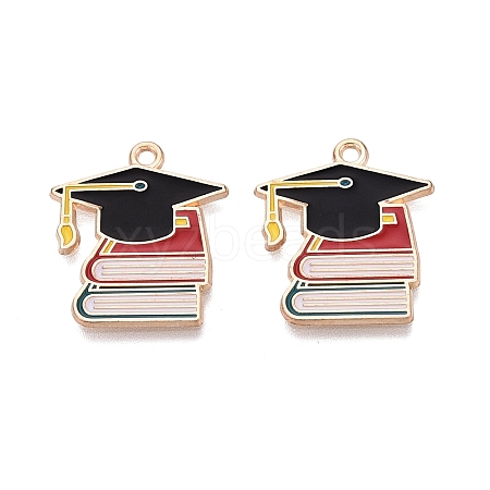 Back to School Alloy Enamel Pendants ENAM-Q004-01KCG-04-1