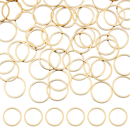 DICOSMETIC 50Pcs 201 Stainless Steel Linking Rings STAS-DC0015-15-1