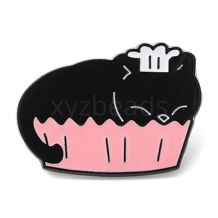 Cat Theme Alloy Enamel Brooch JEWB-E022-05EB-03-1