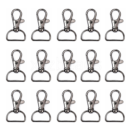 Zinc Alloy Swivel D Rings Lobster Claw Clasps X1-E341-8-B-1