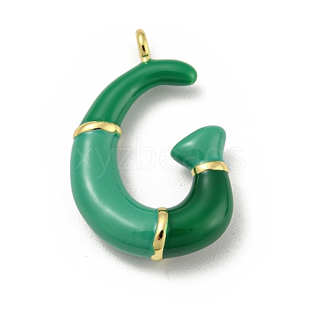 Brass Enamel Pendants KK-E093-03G-G-1