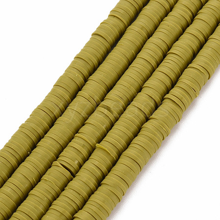 Handmade Polymer Clay Bead Strands X-CLAY-T002-6mm-55-1