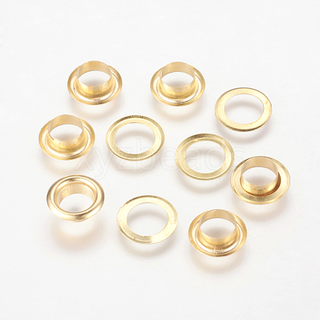 Brass Eyelets Ring KK-WH0004-05G-10mm-1