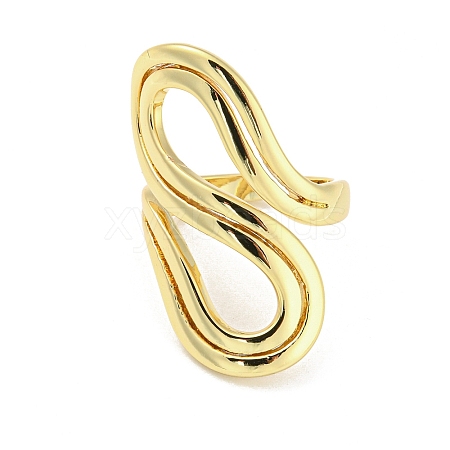 Brass Wrapped Open Cuff Rings RJEW-I100-01G-1