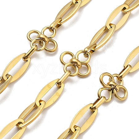 Ion Plating(IP) 304 Stainless Steel Flower Dapped Chains CHS-G039-08G-1