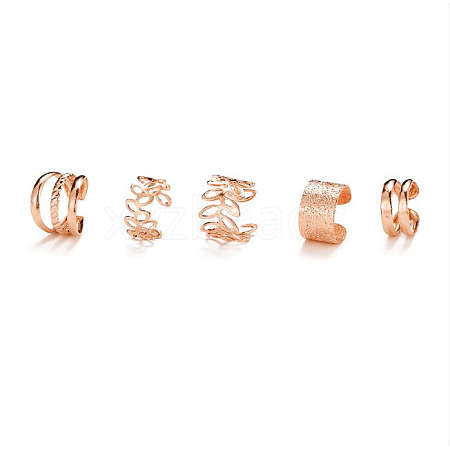 5 Pcs Alloy Cuff Earring Kits for Women WGFA45F-05-1