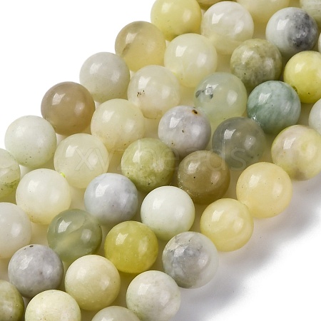 Natural New Jade Beads Strands G-F591-16-10MM-1