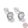 Anti-Tarnish Rhodium Plated 925 Sterling Silver Stud Earrings EJEW-M202-02P-1