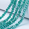 Electroplate Glass Beads Strands EGLA-A034-T6mm-B04-1