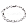 Tarnish Resistant Fashionable 304 Stainless Steel Engraved Vine Mother-son Chain Bracelets STAS-A028-B101P-4