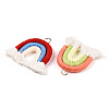 Handmade Macrame Cotton Thread Rainbow Ornament FIND-N005-03-3