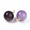 Natural Amethyst Charms X-G-N332-024G-10-2