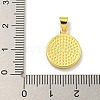 Rack Plating Brass Pave Nature Shell Cross Pendants X-KK-C074-34G-3