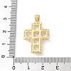 Brass Pave Cubic Zirconia Pendants CU-CBA03AF-17G-04-3