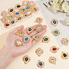   32Pcs 16 Colors Glass Rhinestone Cabochons FIND-PH0018-68-3