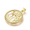 Rack Plating Brass Micro Pave Cubic Zirconia Pendants KK-L226-051G-03-2