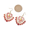 Glass Seed Beads Dangle Earrings EJEW-MZ00330-03-3