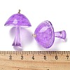 Luminous Epoxy Resin Mushroom Pendants RESI-C054-01C-4