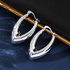 304 Stainless Steel Oval Hoop Earrings for Women EJEW-A125-31S-3