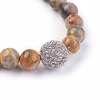 Natural Mixed Stone Stretch Bracelets BJEW-JB03943-3