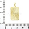 Rack Plating Brass Micro Pave Clear Cubic Zirconia Pendants KK-S371-02G-11-3