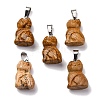 Natural Picture Jasper Pendants G-B127-08P-08-1