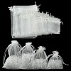 30Pcs 4 Styles Rectangle Organza Bags Jewellery Storage Pouches Wedding Favour Party Mesh Drawstring Gift OP-FS0001-01C-1