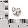 Bowknot Brass Micro Pave Cubic Zirconia Beads KK-Z156-20P-01-3