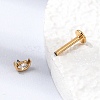 F136 Titanium Pave Clear Cubic Zirconia Moon Internally Threaded Labrets ME-CBA9828-01G-3