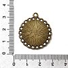 Tibetan Style Pendant Cabochon Settings TIBE-21668-AB-NR-3