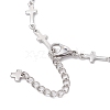 304 Stainless Steel Cross Link Chain Necklaces for Women NJEW-JN05118-02-5